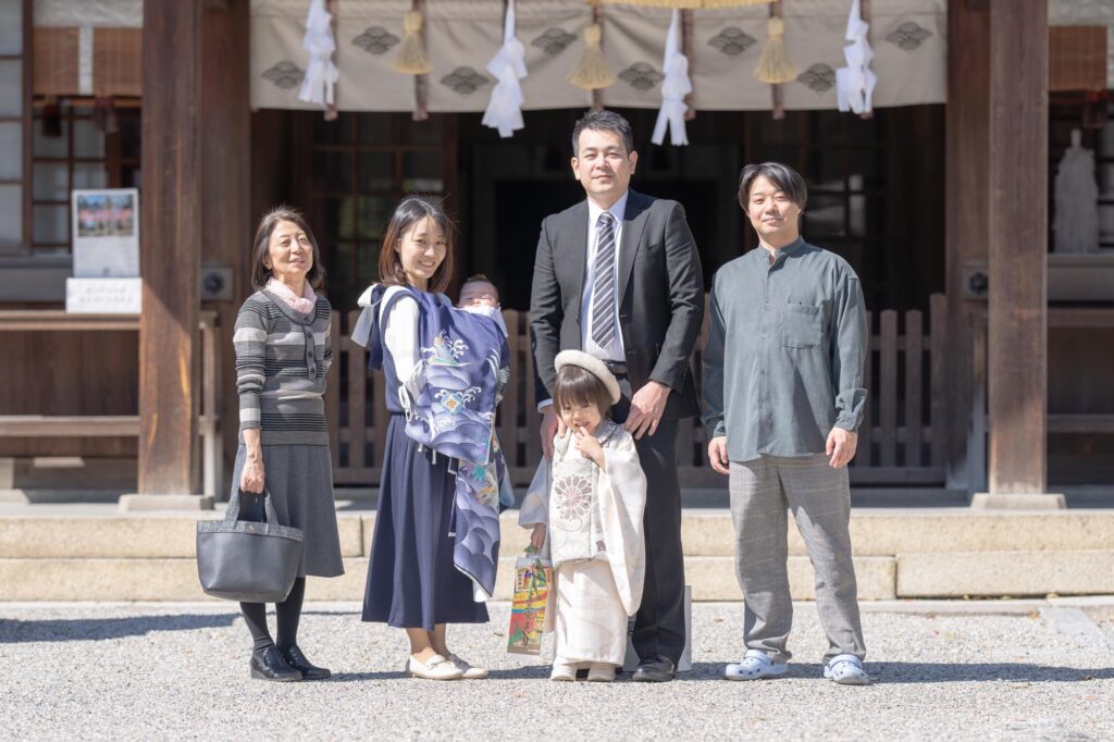 愛知と近隣県での七五三撮影の一場面:知立神社での七五三・お宮参り