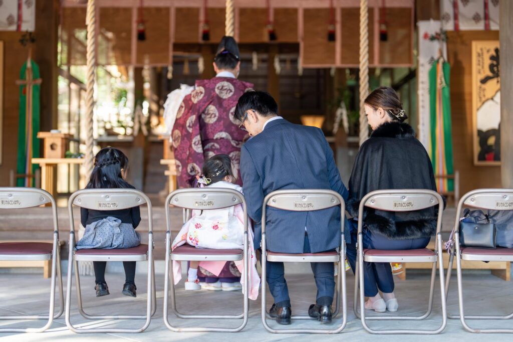 愛知と近隣県での七五三撮影の一場面:岐阜県中津川市・中川神社での七五三
