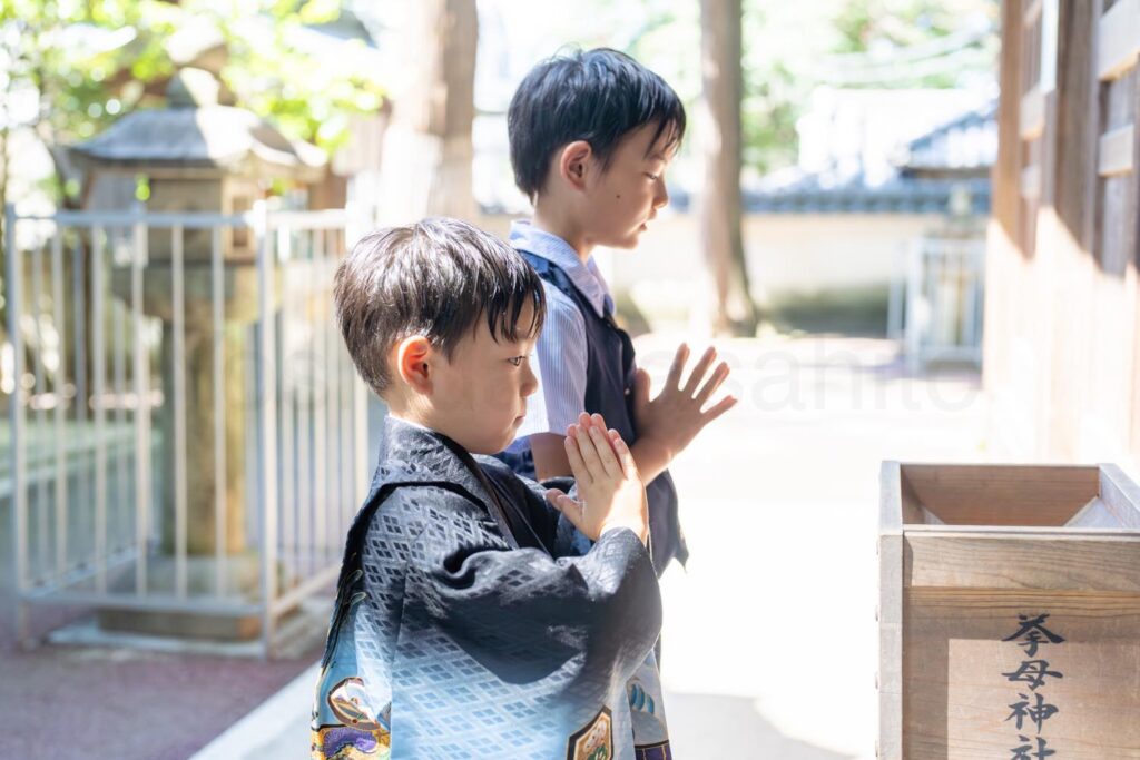 愛知と近隣県での七五三撮影の一場面